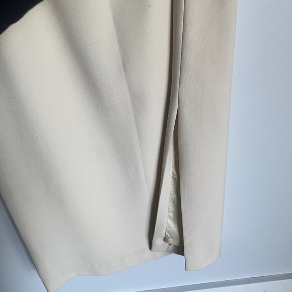 Vintage D'Oraz Beige Minimalist Pencil Midi Skirt 10 - Picture 4 of 5